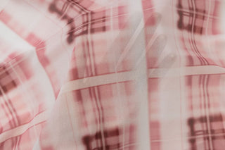 Plaid irregular ruffle midi skirt