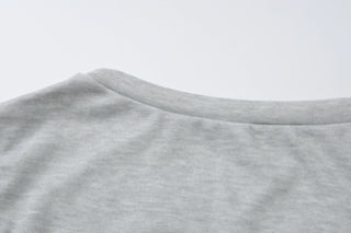 One shoulder "97" print top