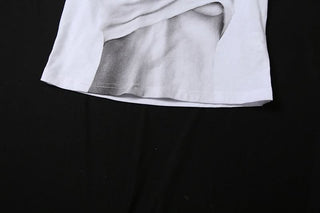 Short sleeve crewneck letter print top