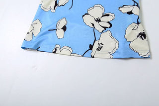 Flower print backless tube top