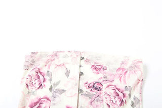 Flower print button tube top