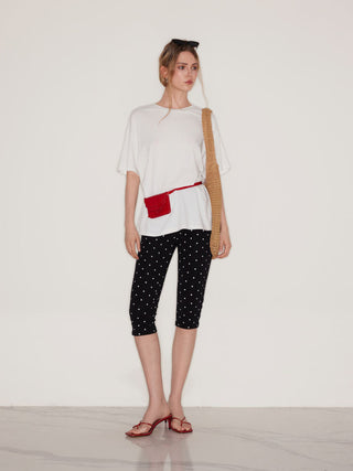 Polka Dot Stretch Capri
