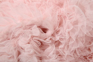Fluffy ruffle zip-up mini skirt