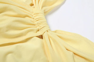 One shoulder hollow out gradient cut out maxi dress