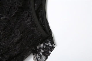 V neck lace ruffle 2 piece cami top