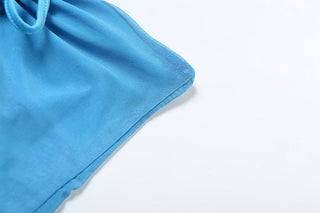 Self tie mesh ruched maxi skirt set