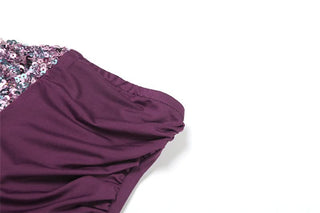 Glitter ruched backless maxi skirt set