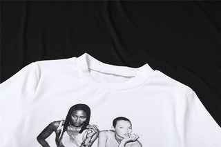 Crewneck short sleeve print top