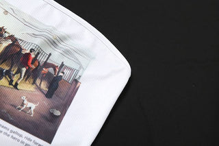 Print self tie tube top