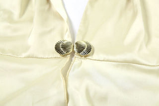 Halter shell applique backless top