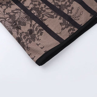 Lace corset backless tube mini dress