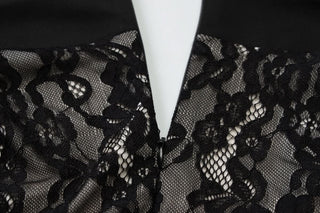 Irregular hollow out self tie zip-up lace cut out midi dress