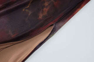 Hollow out halter self tie v neck slit cut out maxi dress