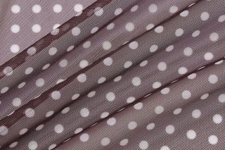 Polka dot v neck halter self tie mesh top