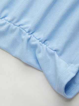 Boat Neck Ruched Tee
