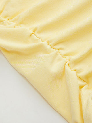 Boat Neck Ruched Tee
