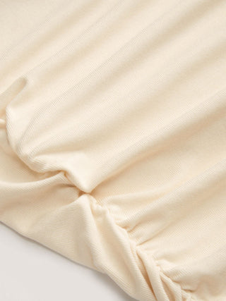 Boat Neck Ruched Tee