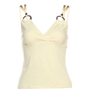 V neck o ring beaded cami top