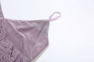 V neck ruched solid adjustable cami top