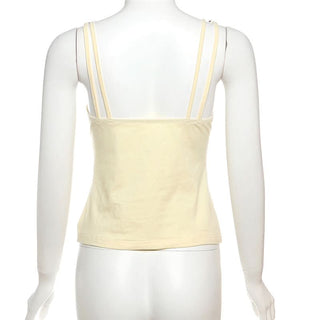 V neck o ring beaded cami top