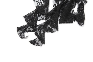 Halter lace backless ruffle top