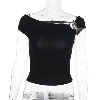 Backless solid short sleeve o ring top
