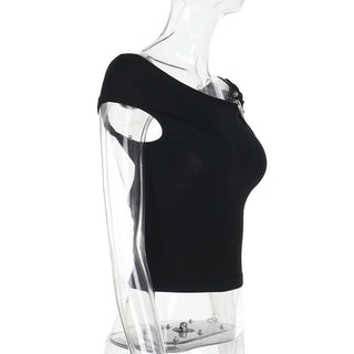 Backless solid short sleeve o ring top