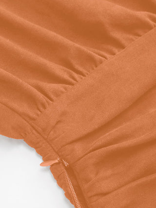Cotton-blend Asymmetrical Neck Ruched Tee