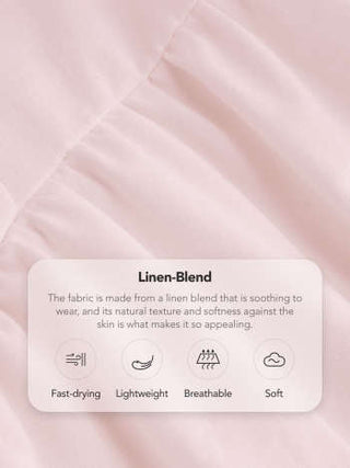 Wedding Wedding Guest Dress wedding guest wedding special occasion dresses Woven Linen-blend Square Neck Ruffle Midi Dress For Vacation