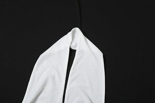 Halter self tie lace v neck backless top