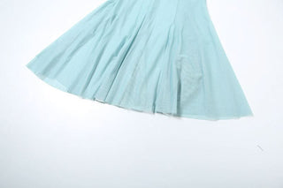 Gradient ruched mesh tube midi dress