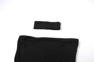 Irregular solid backless tube top