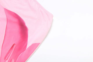 Mesh flower print contrast tube maxi skirt set