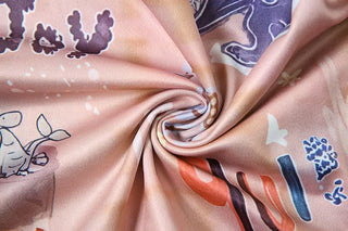 Irregular self tie print contrast top