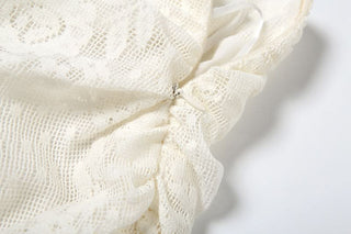 Irregular ruched zip-up solid midi skirt