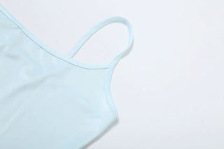 Print u neck backless cami maxi dress