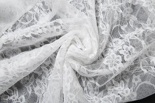 Ruffle flower applique lace v neck top