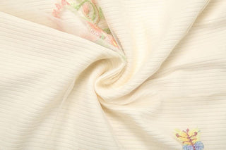 Ruffle embroidery contrast mini skirt