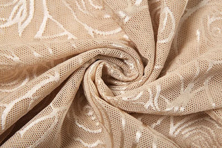 Irregular mesh gloves one shoulder print top