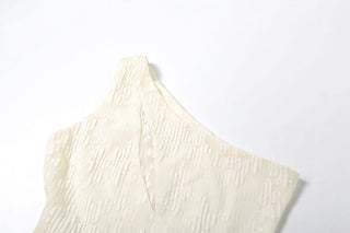 Irregular one shoulder ruched print maxi dress