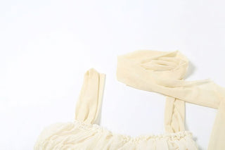 Ruched irregular square neck solid tank top