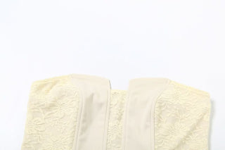 Notch neck lace backless solid tube top