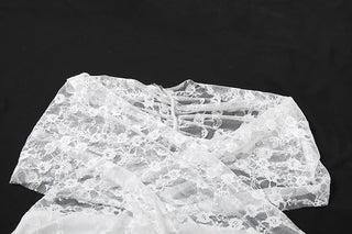 Off shoulder ruched lace button solid bodysuit