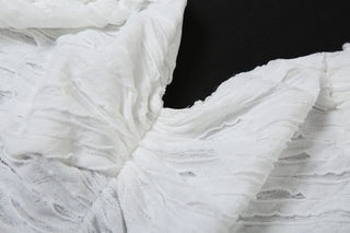 Ruched v neck irregular backless mini dress