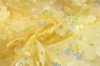 Glitter flower applique backless tube top