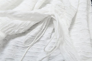 Off shoulder ruched drawstring solid mini dress