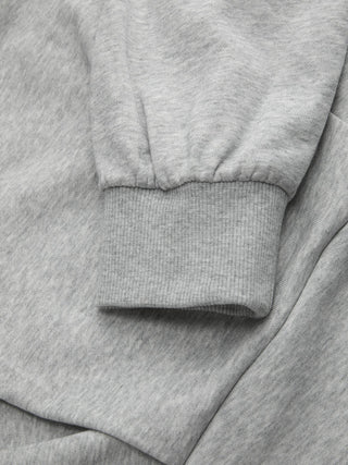 Cotton-blend Asymmetrical Neck Ruched Cinched Waist Sweatshirt