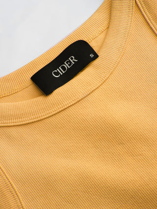 Cotton-blend Round Neckline Solid Tank Top