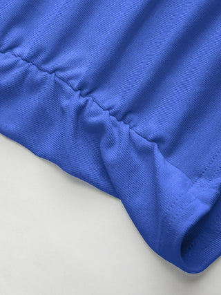 Boat Neck Ruched Tee