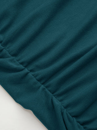Boat Neck Ruched Tee